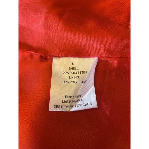 Berek NWT Tainted Whiskers Faux Fur Vest Red Satin Lining Black & White Size L - Picture 10 of 10